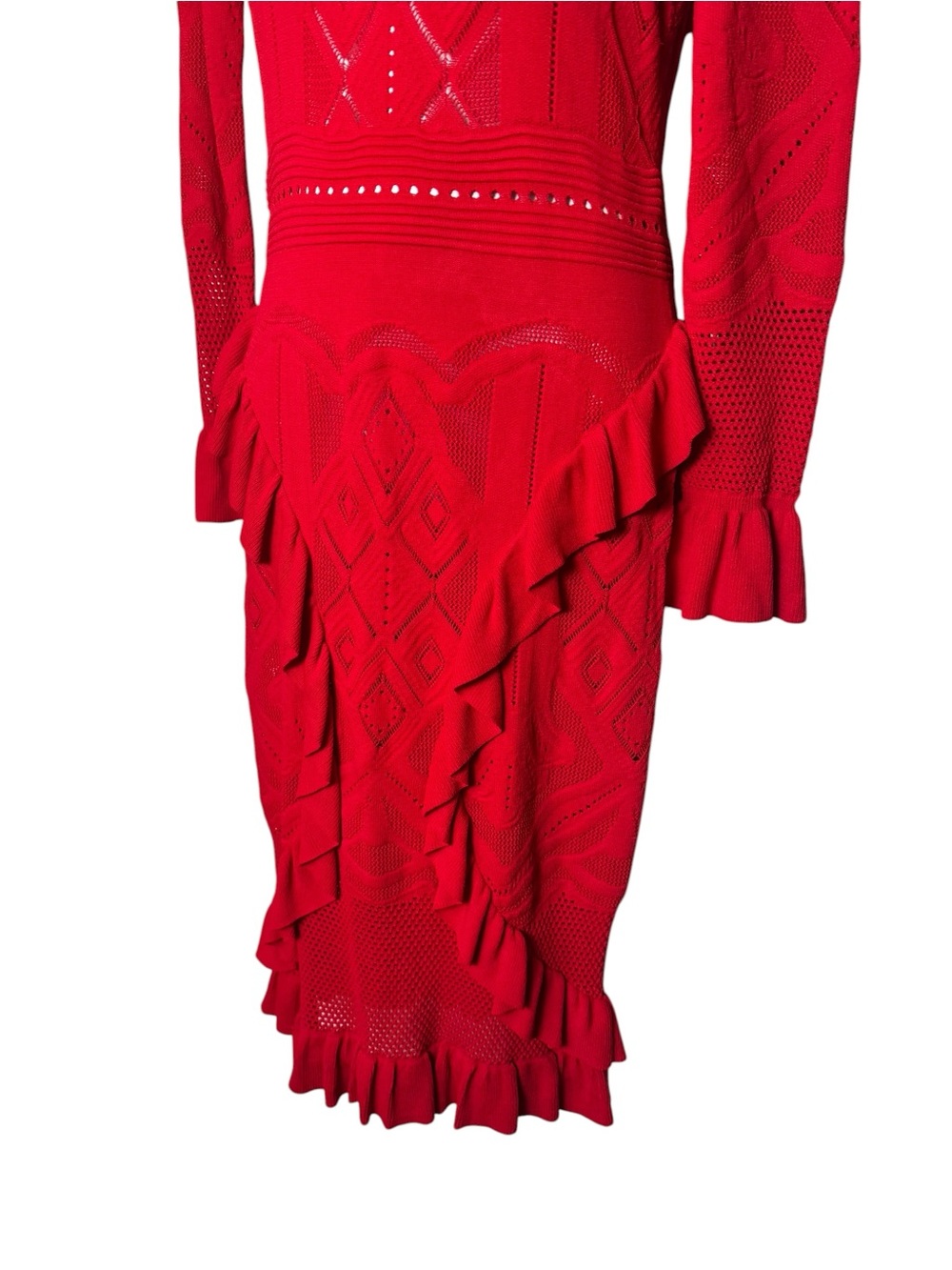 Alexis Red Sivan Ruffle Knit Dress - Picture 6 of 10